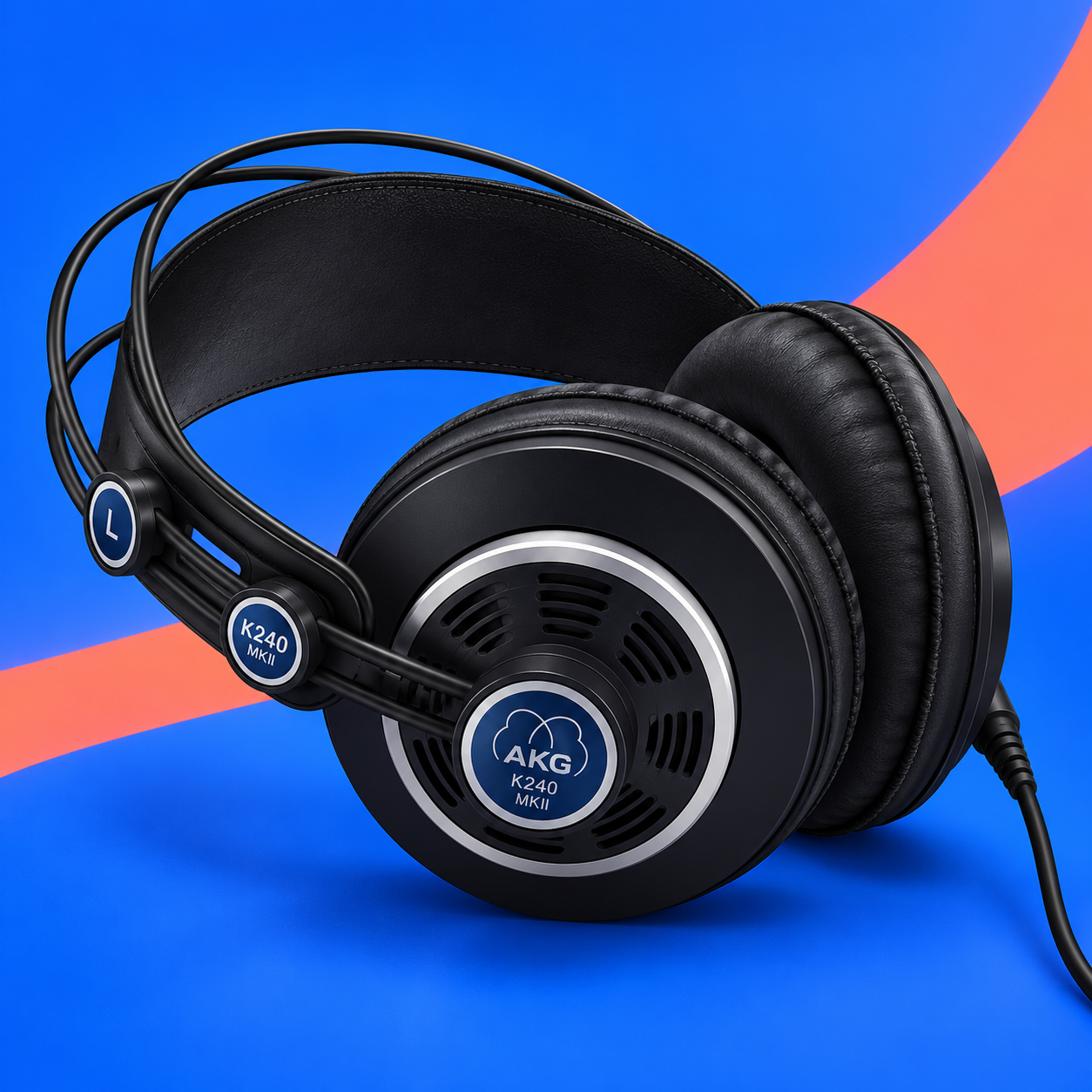 Ilustração gerada por IA de AKG K240 MKII