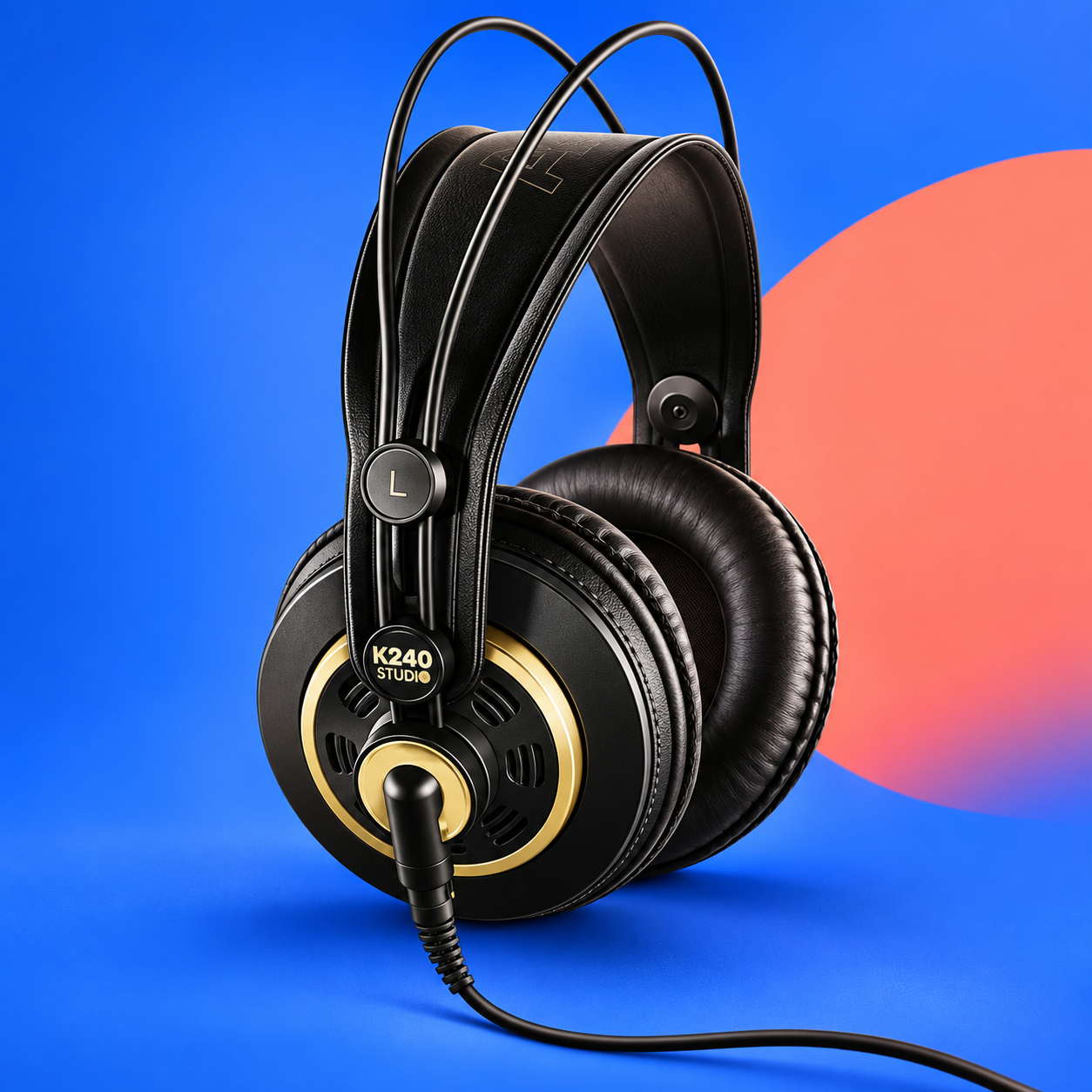 Ilustração gerada por IA de AKG K240 STUDIO
