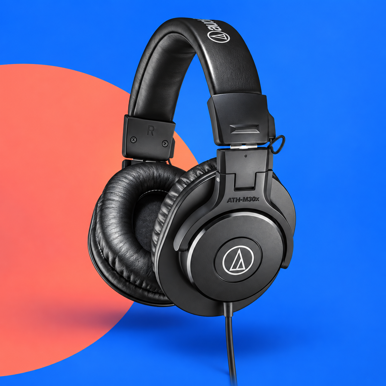 Ilustração gerada por IA de Audio-Technica ATH-M30x