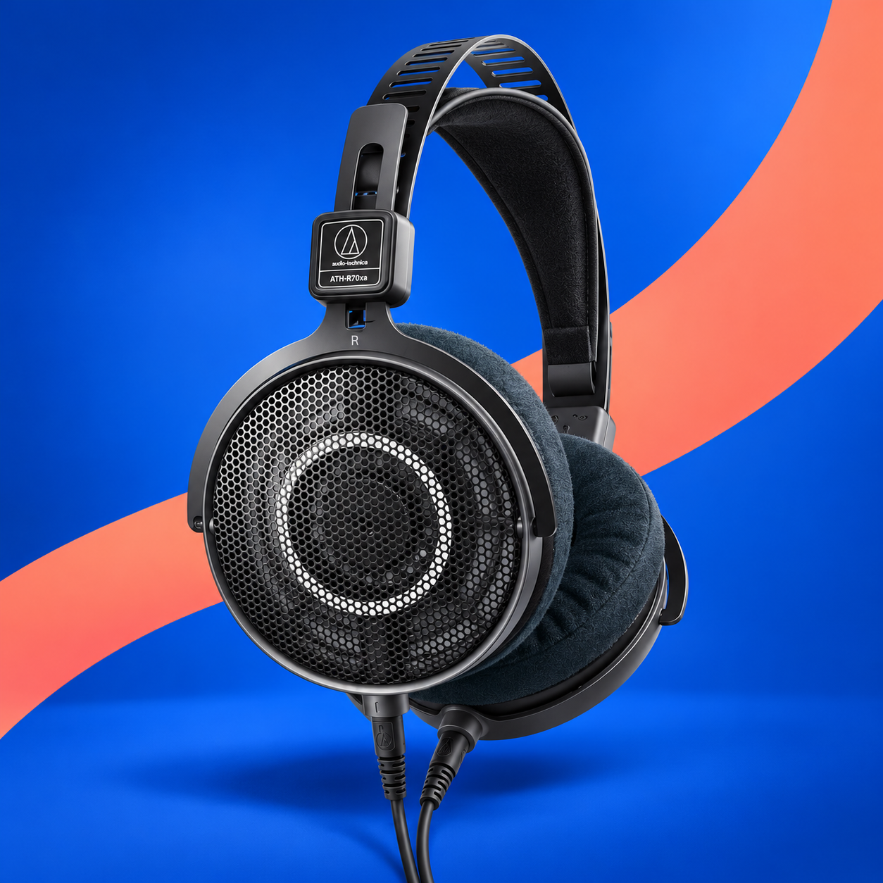 Ilustração gerada por IA de Audio-Technica ATH-R70xa