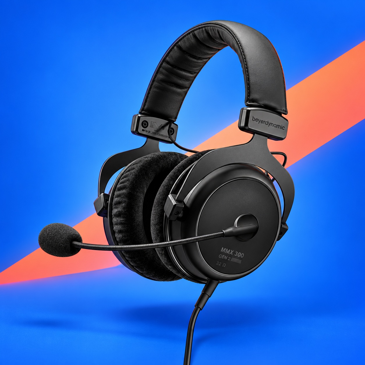Ilustração gerada por IA de beyerdynamic MMX 300 segunda geração 32 ohms