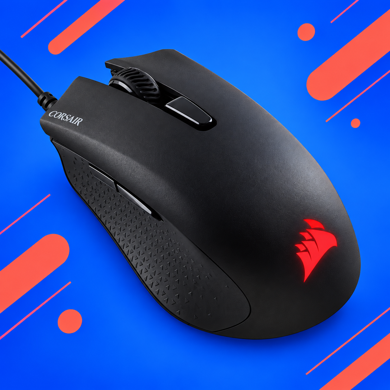 Ilustração gerada por IA de Corsair Harpoon RGB Pro preto