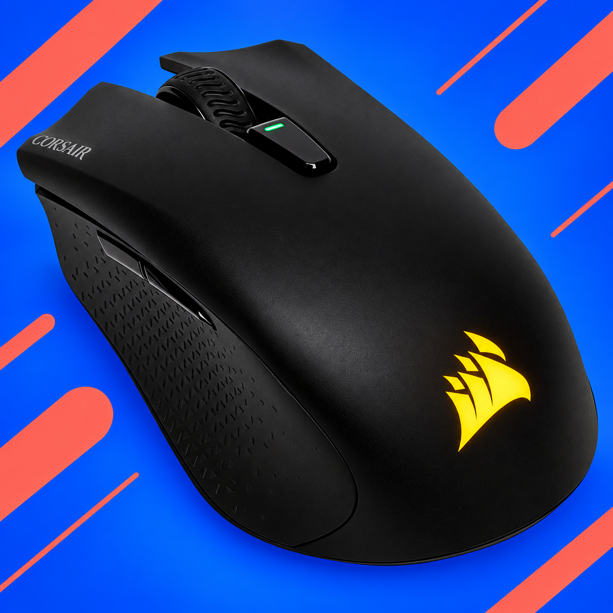 Ilustração gerada por IA de Corsair Harpoon RGB Wireless preto