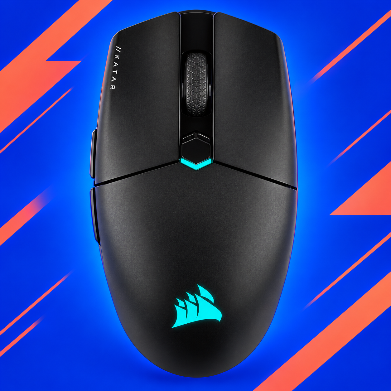 Ilustração gerada por IA de Corsair Katar Elite Wireless preto