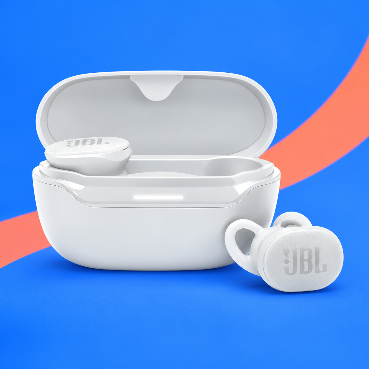 Ilustração gerada por IA de JBL Endurance Race 2 branco
