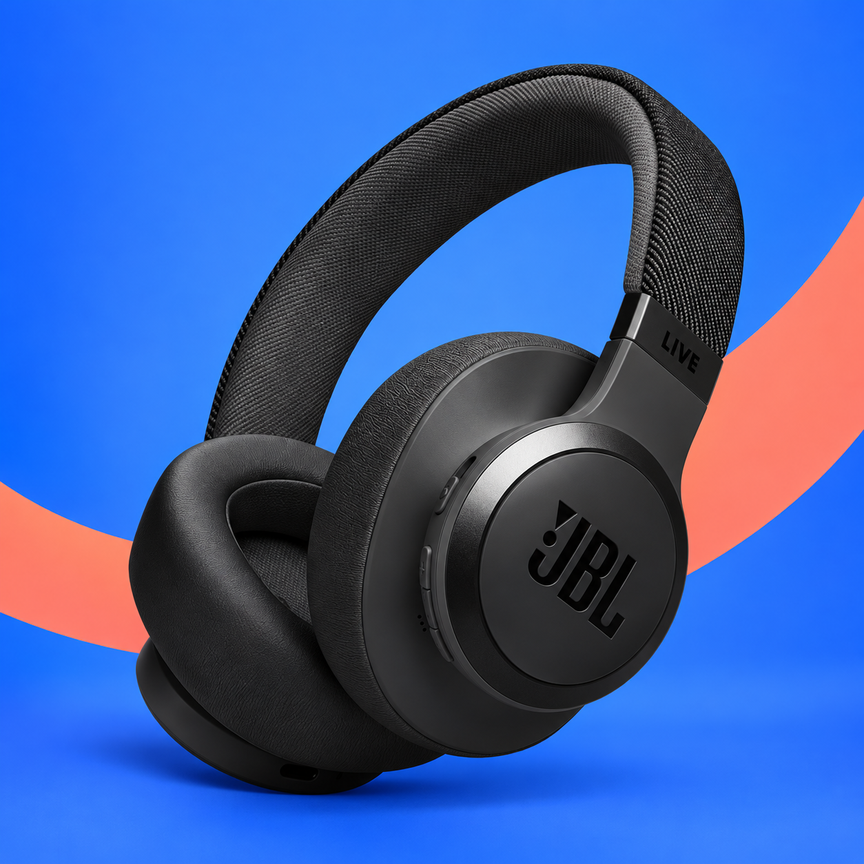 Ilustração gerada por IA de JBL Live 770NC preto