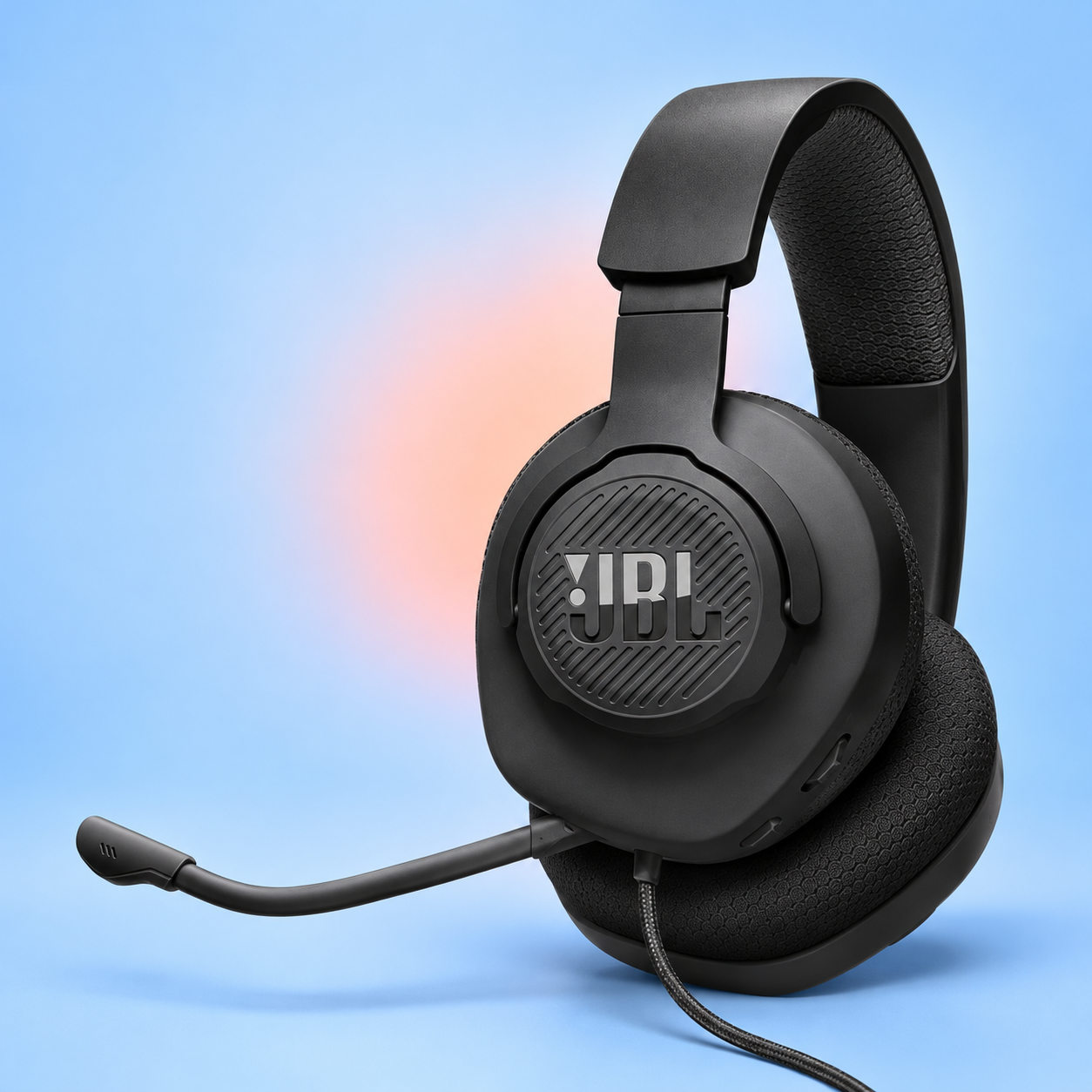 Ilustração gerada por IA de JBL Quantum 100M2 preto