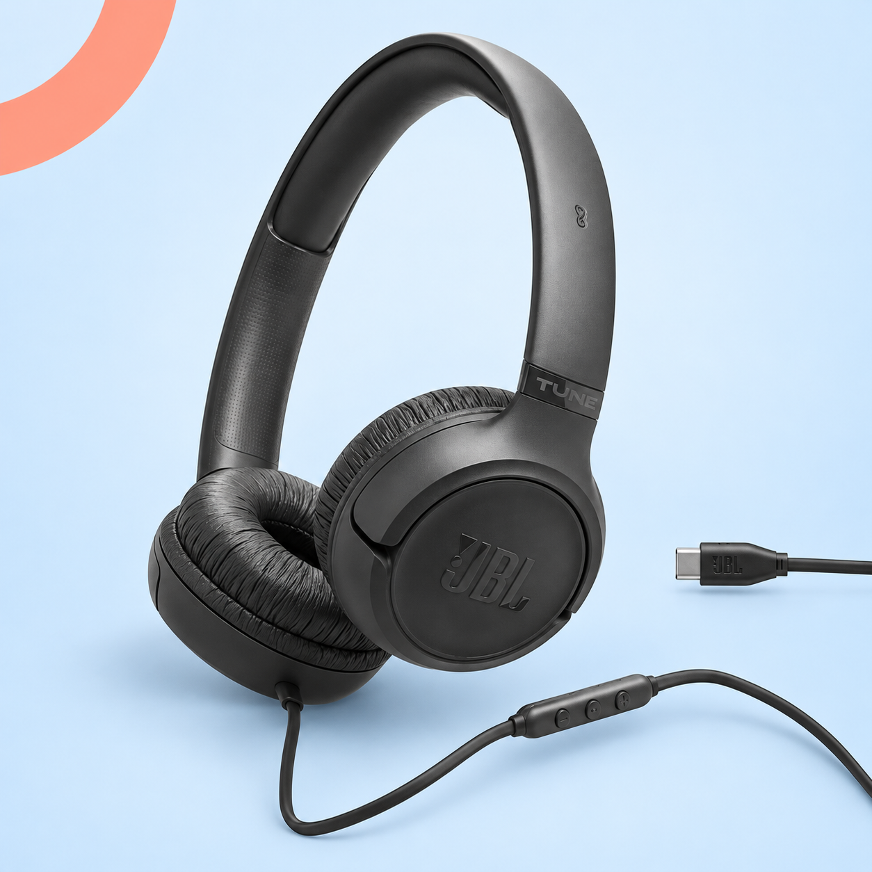 Ilustração gerada por IA de JBL Tune 530C USB-C preto