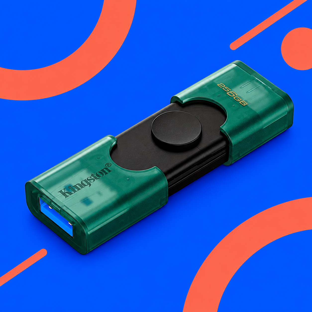 Ilustração gerada por IA de Kingston DataTraveler Duo G2 256 GB
