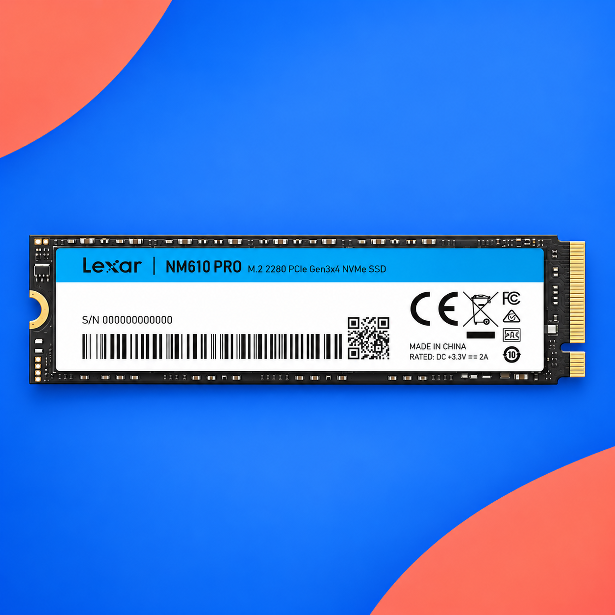 Ilustração gerada por IA de Lexar NM610 PRO 500 GB