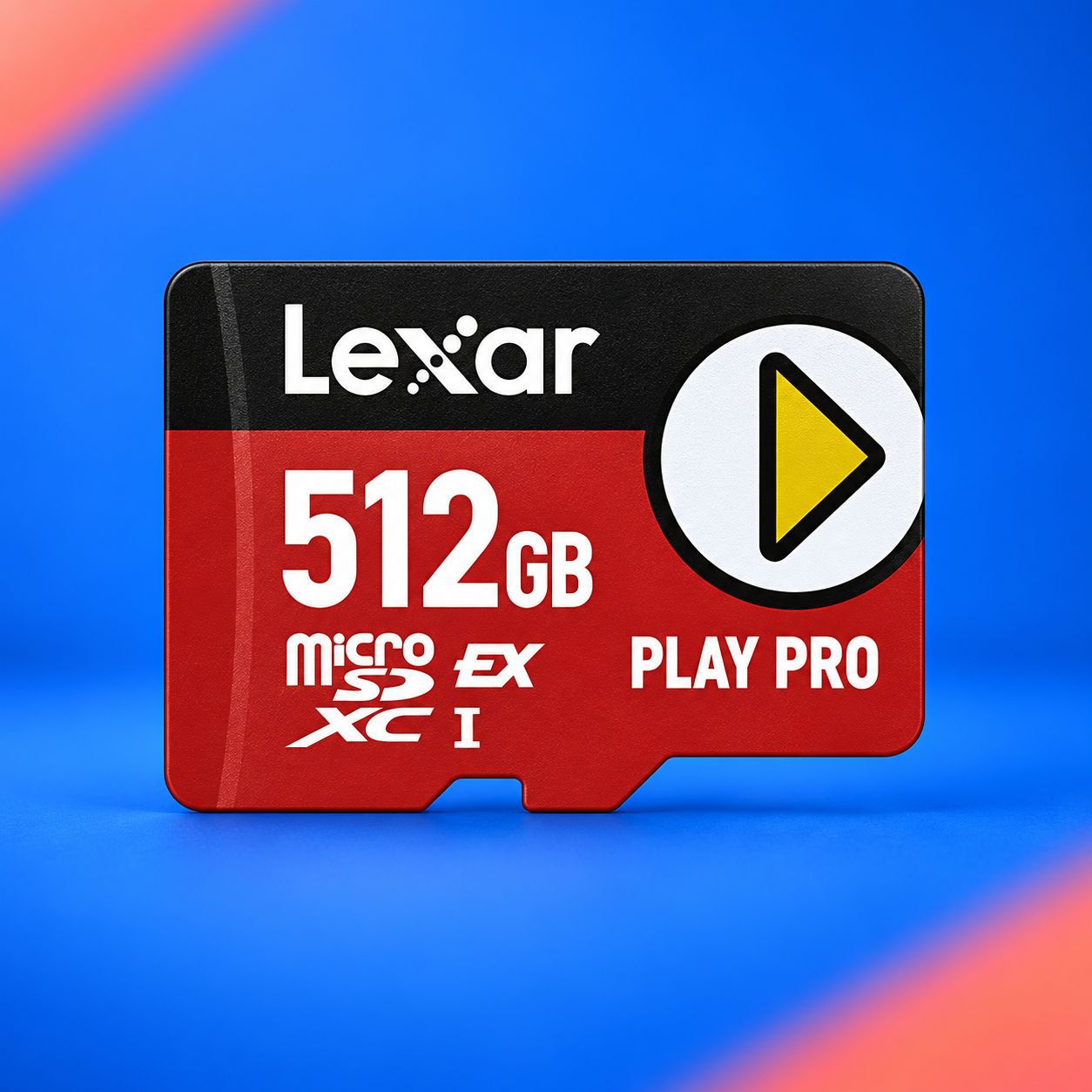 Ilustração gerada por IA de Lexar PLAY PRO microSDXC Express 512 GB
