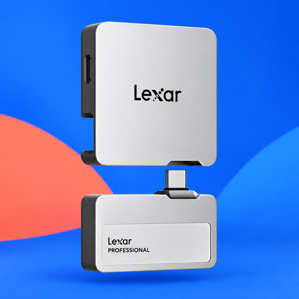 Ilustração gerada por IA de Lexar Professional Go 1 TB com hub