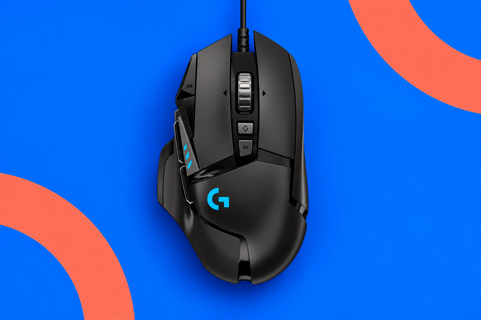Ilustração gerada por IA de Logitech G502 HERO preto