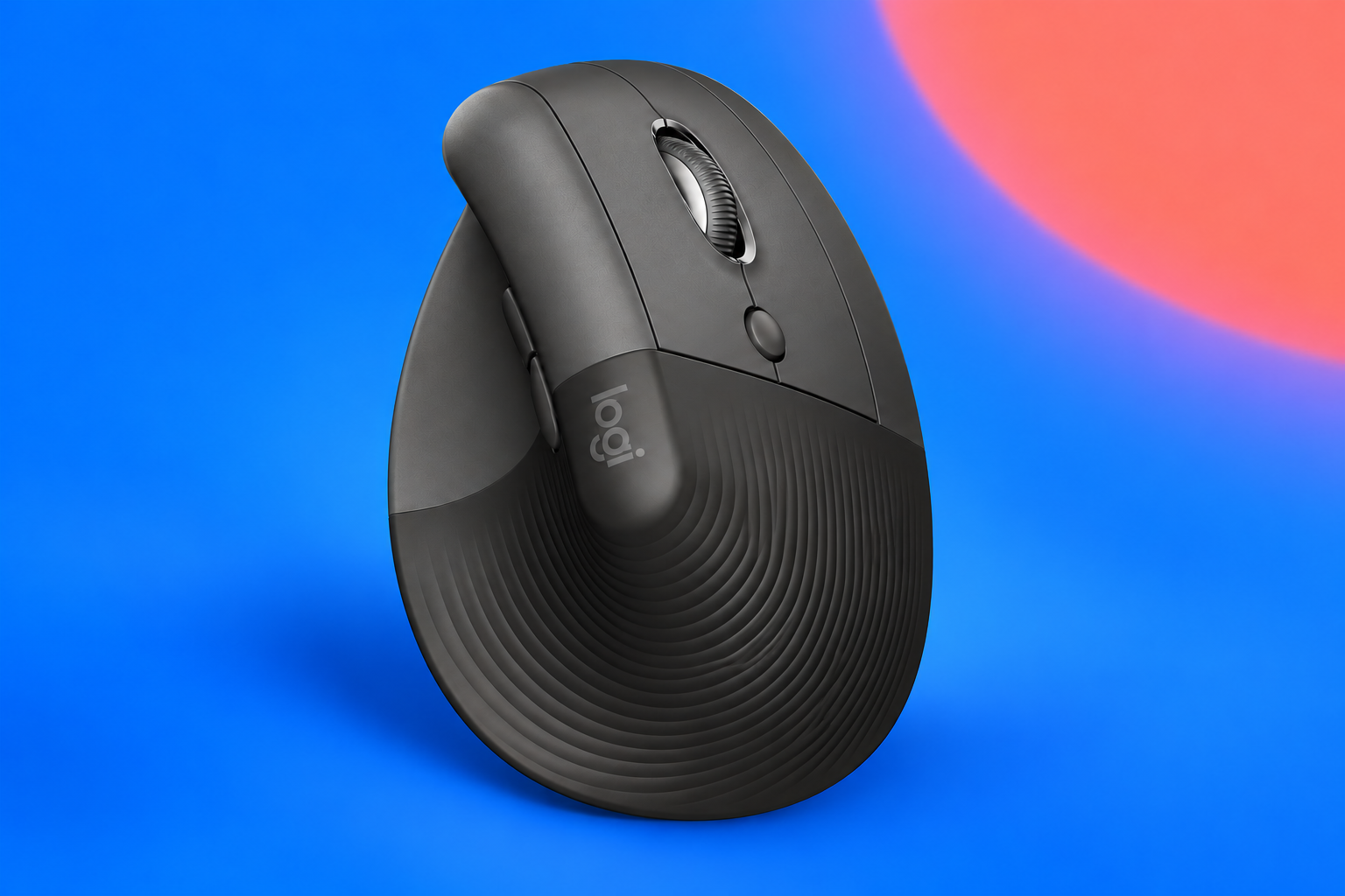 Ilustração gerada por IA de Logitech Lift grafite para destros