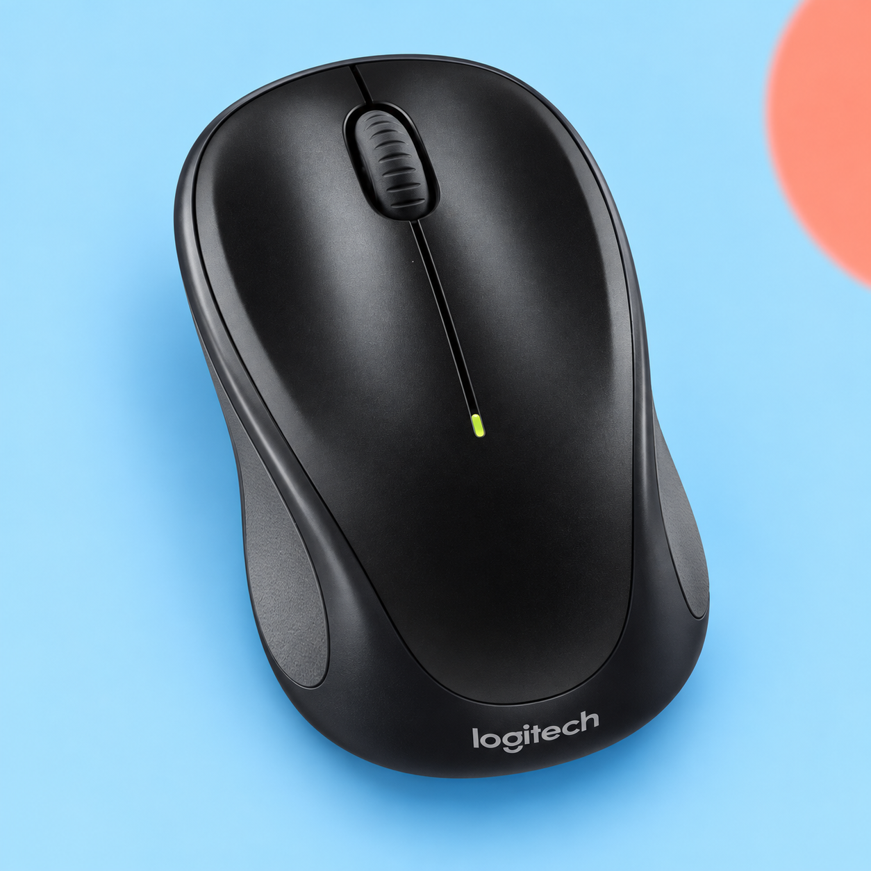 Ilustração gerada por IA de mouse Logitech M317 preto