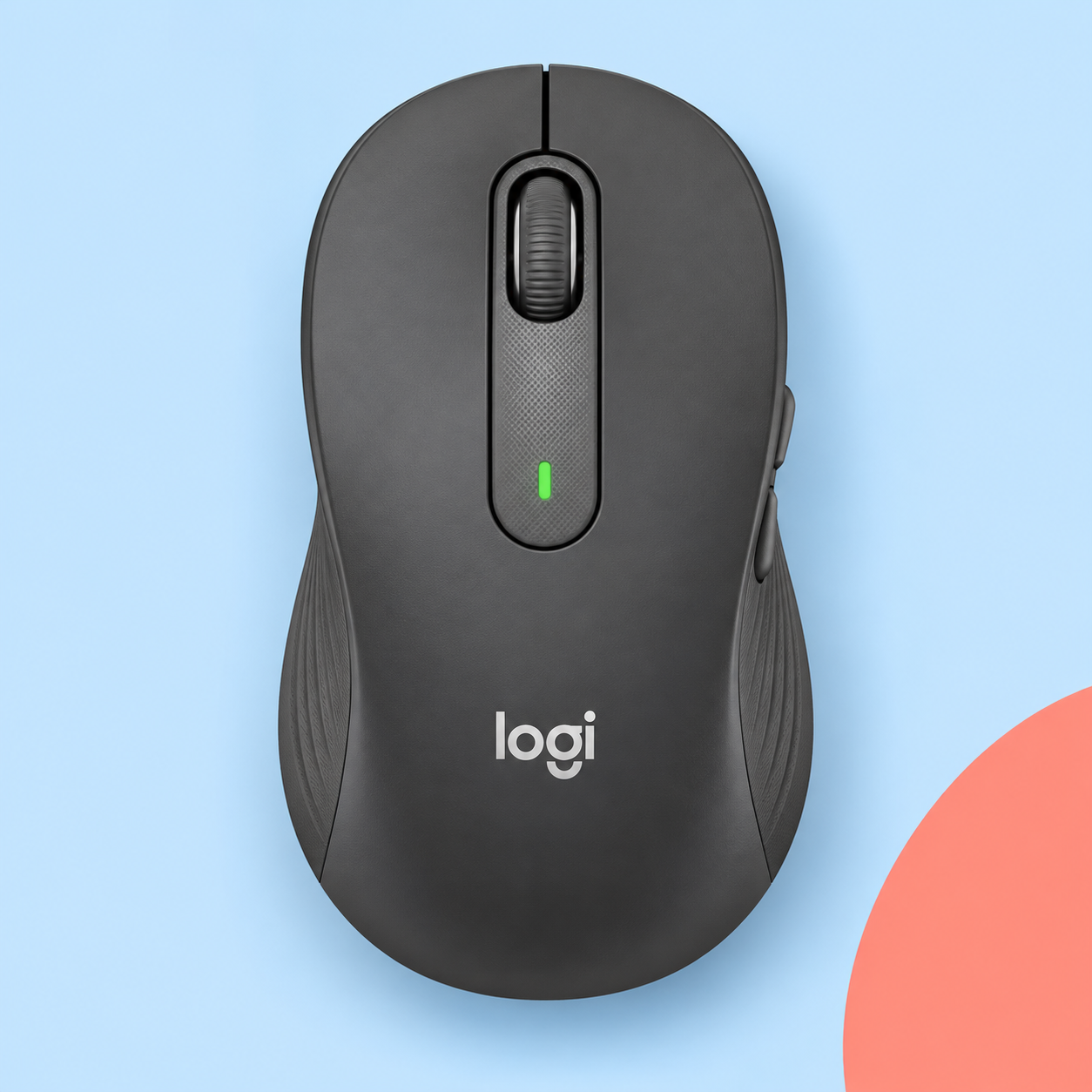 Ilustração gerada por IA de Logitech Signature M650 L esquerdo grafite