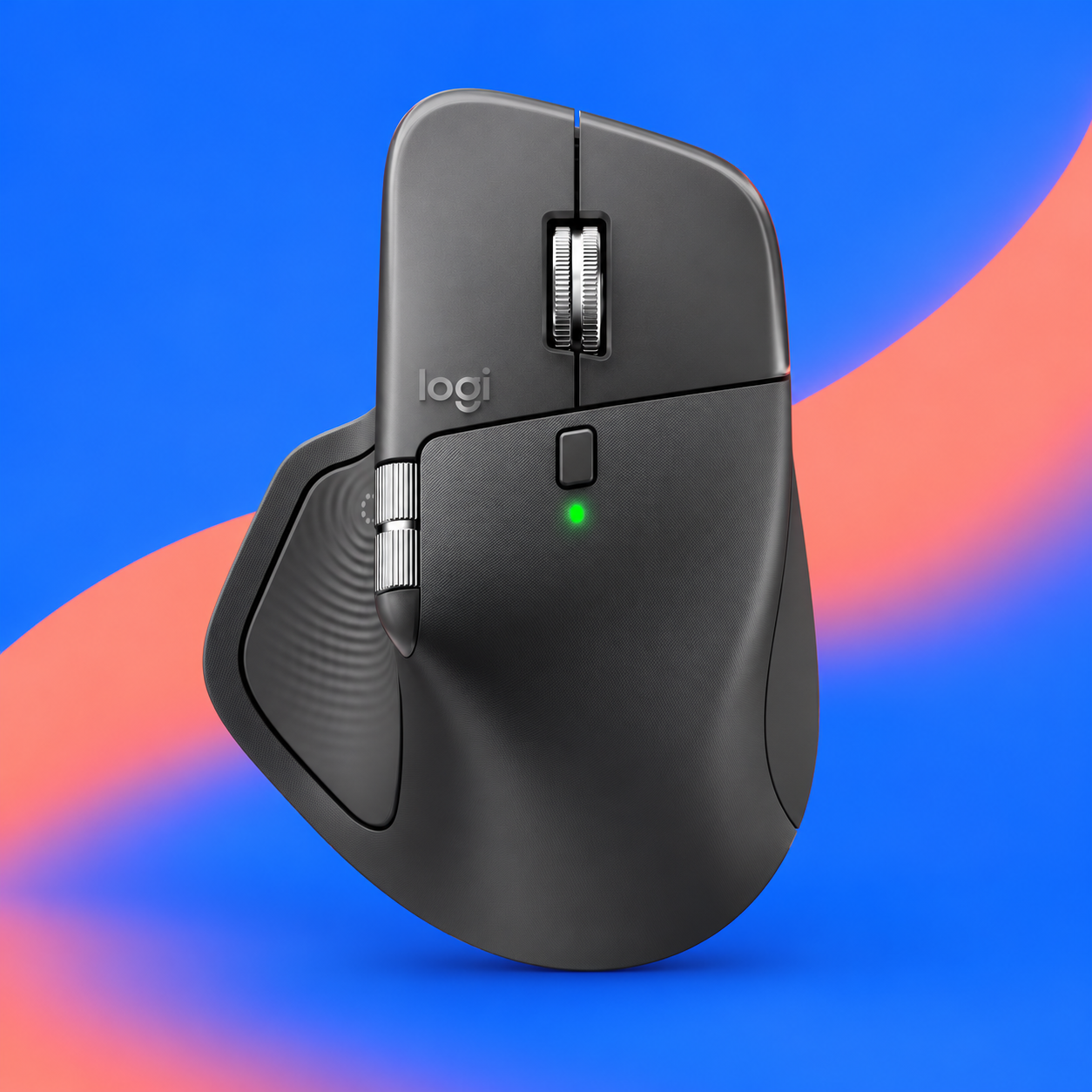 Ilustração gerada por IA de Logitech MX Master 4 grafite
