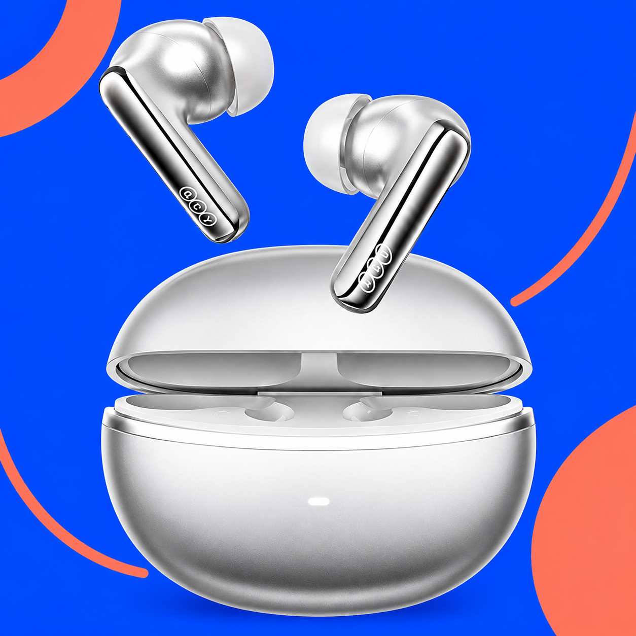 Ilustração gerada por IA de QCY MeloBuds N70