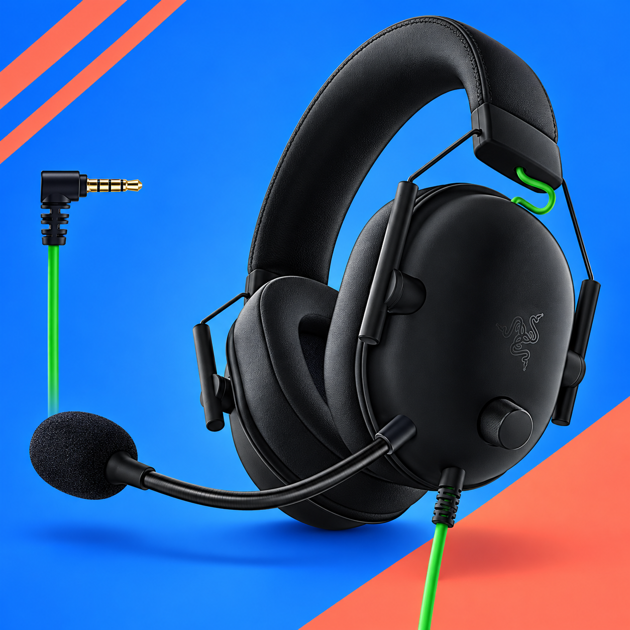 Ilustração gerada por IA de Razer BlackShark V2 X com fio