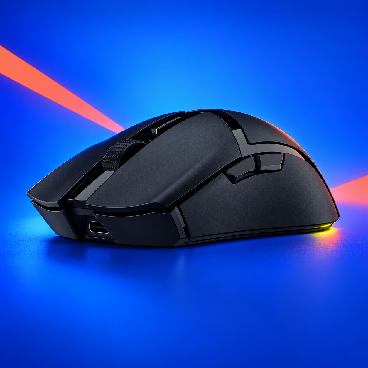 Ilustração gerada por IA de Razer Cobra HyperSpeed preto