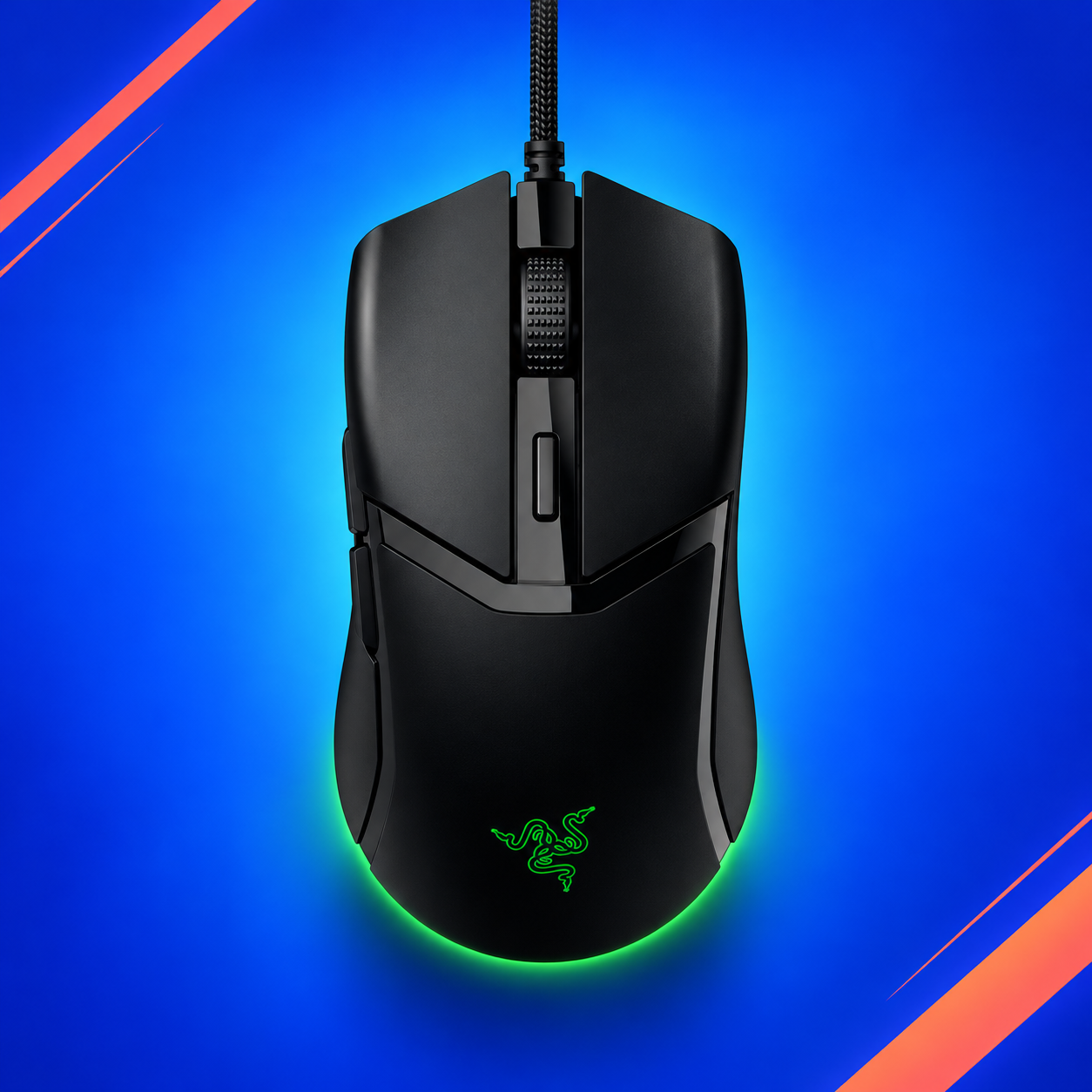 Ilustração gerada por IA de Razer Cobra preto