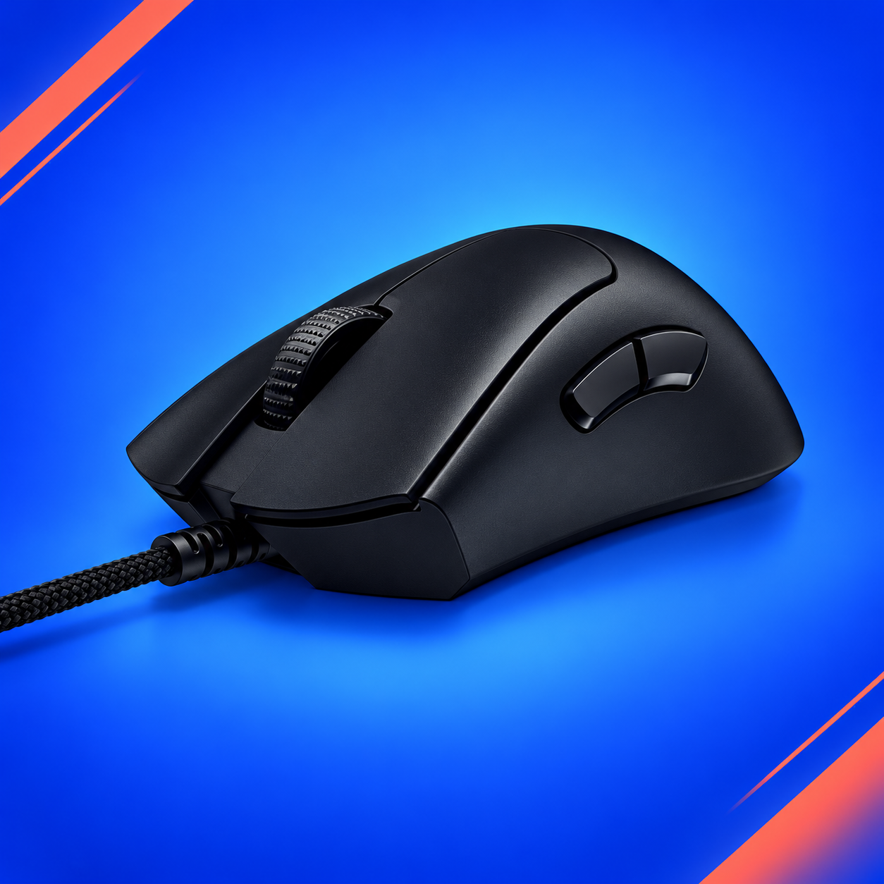 Ilustração gerada por IA de Razer DeathAdder V3 preto