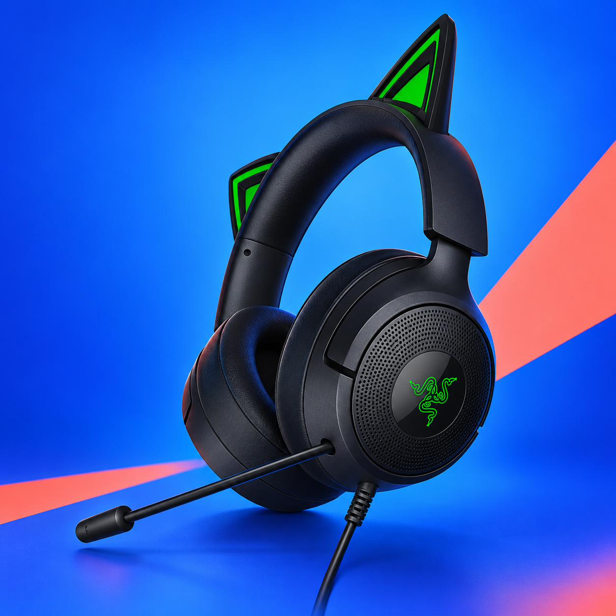 Ilustração gerada por IA de Razer Kraken Kitty V3 X com fio