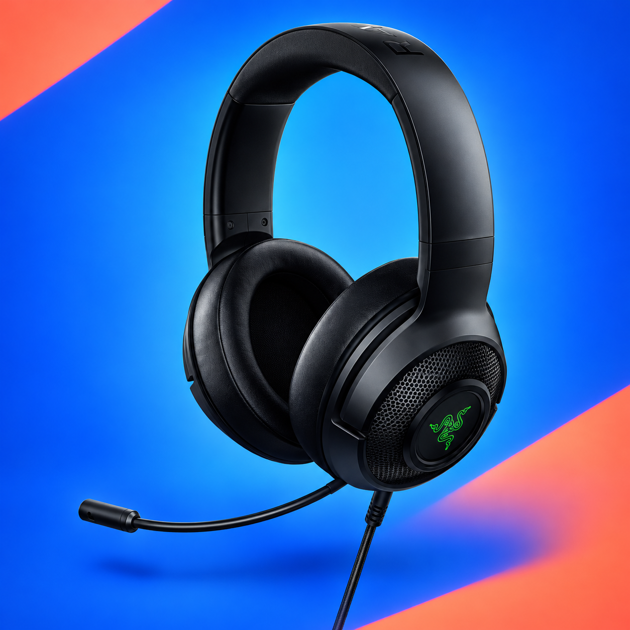 Ilustração gerada por IA de Razer Kraken V3 X USB