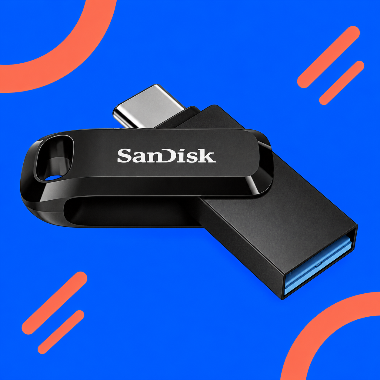 Ilustração gerada por IA de SanDisk Ultra Dual Drive Go 128 GB