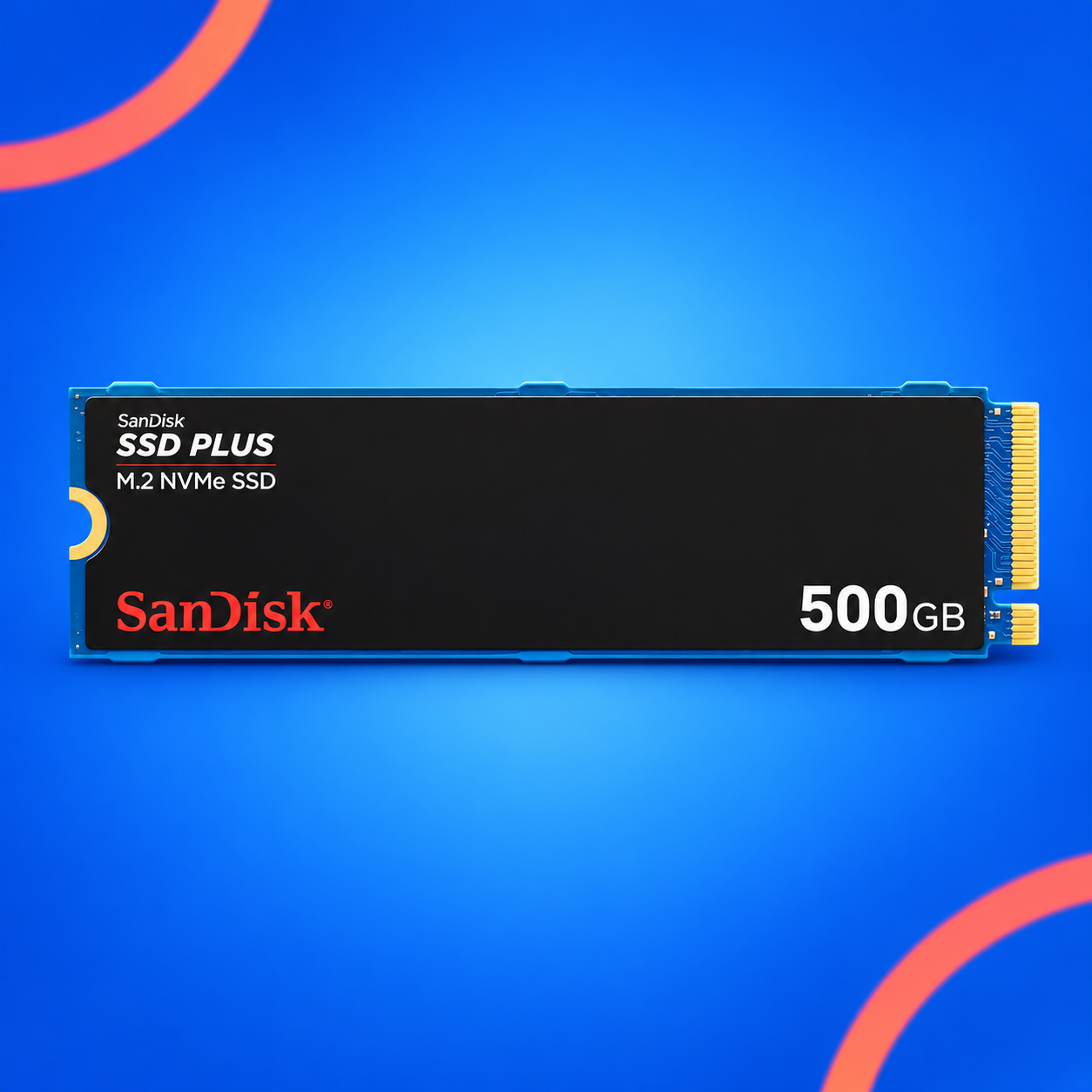 Ilustração gerada por IA de SanDisk SSD PLUS NVMe 500 GB