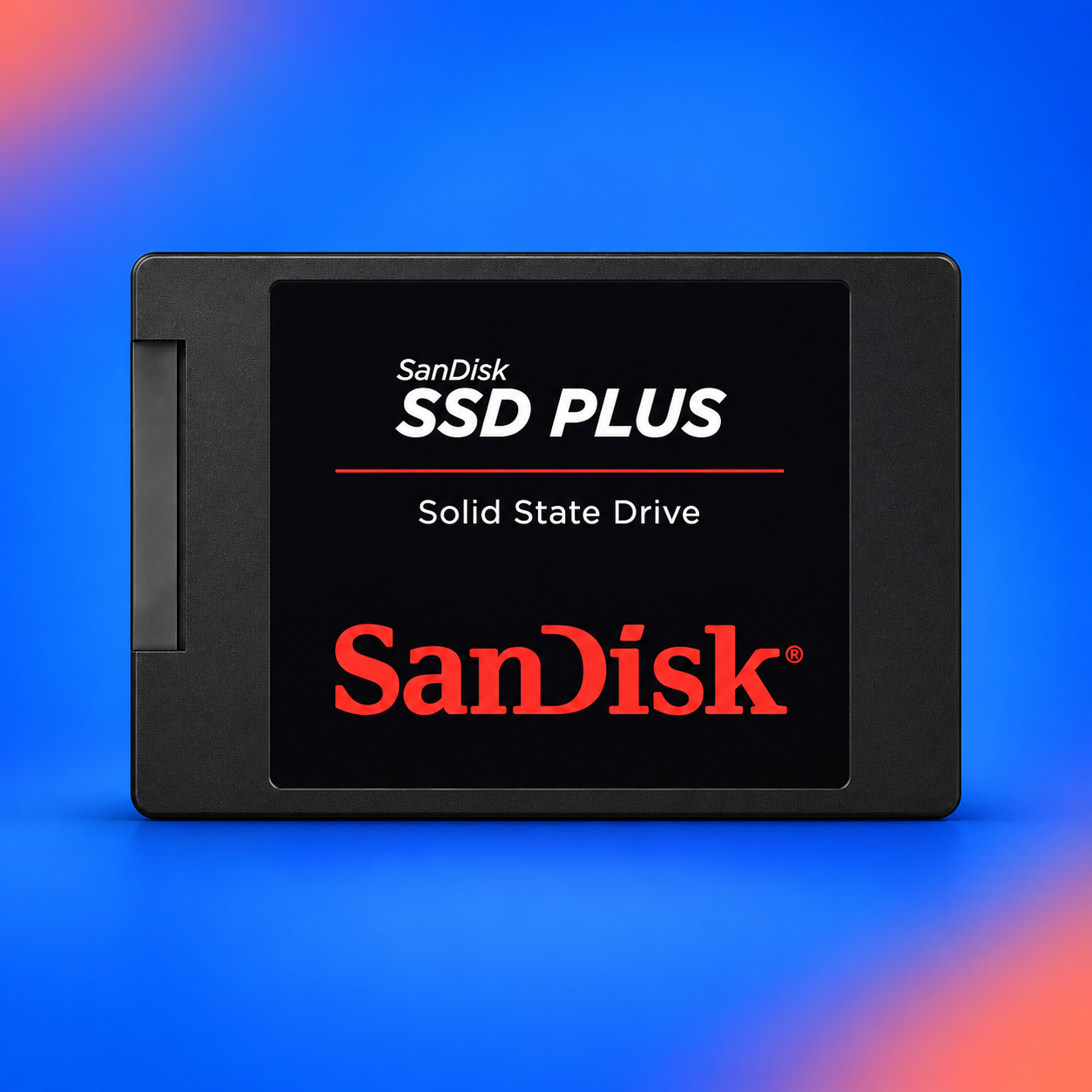 Ilustração gerada por IA de SanDisk SSD PLUS SATA 1 TB