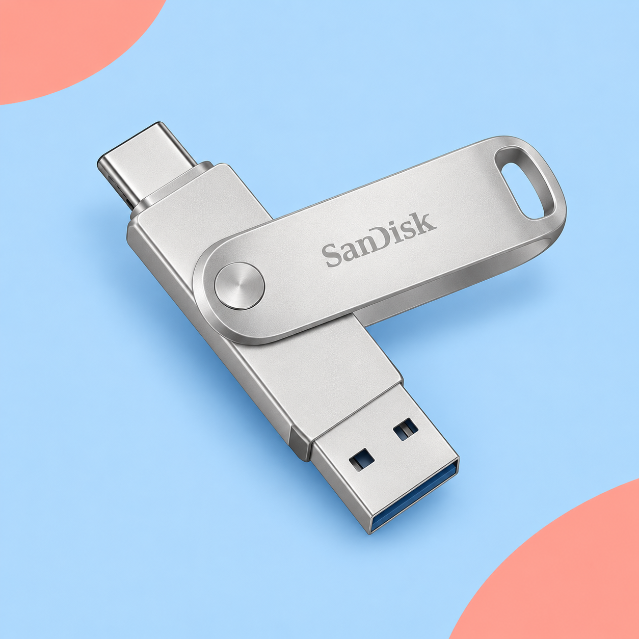 Ilustração gerada por IA de SanDisk Ultra Dual Drive Luxe 64 GB