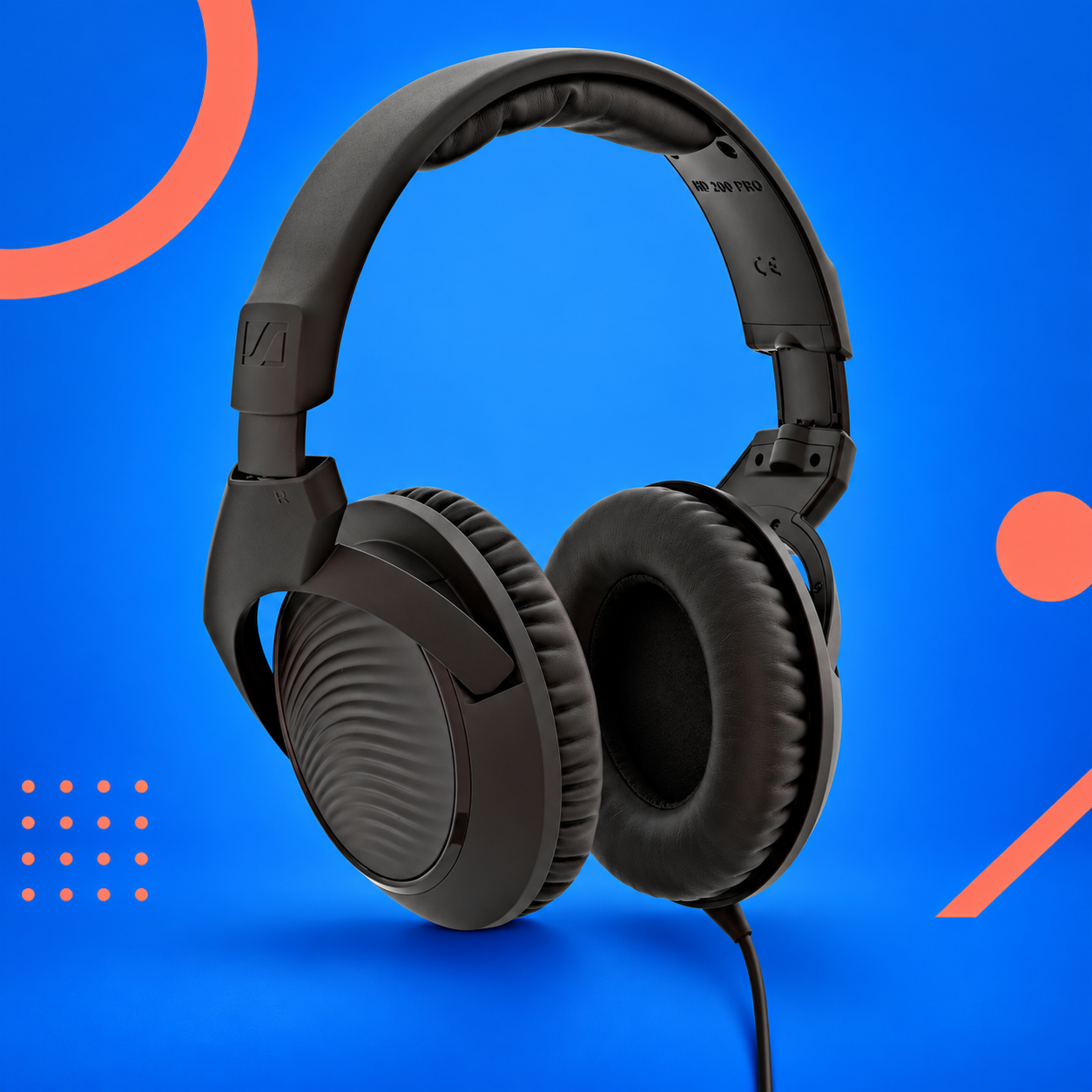 Ilustração gerada por IA de Sennheiser HD 200 PRO