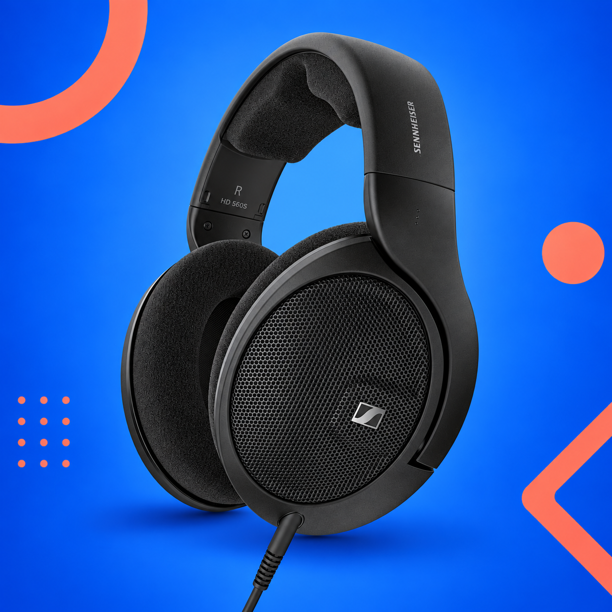 Ilustração gerada por IA de Sennheiser HD 560S
