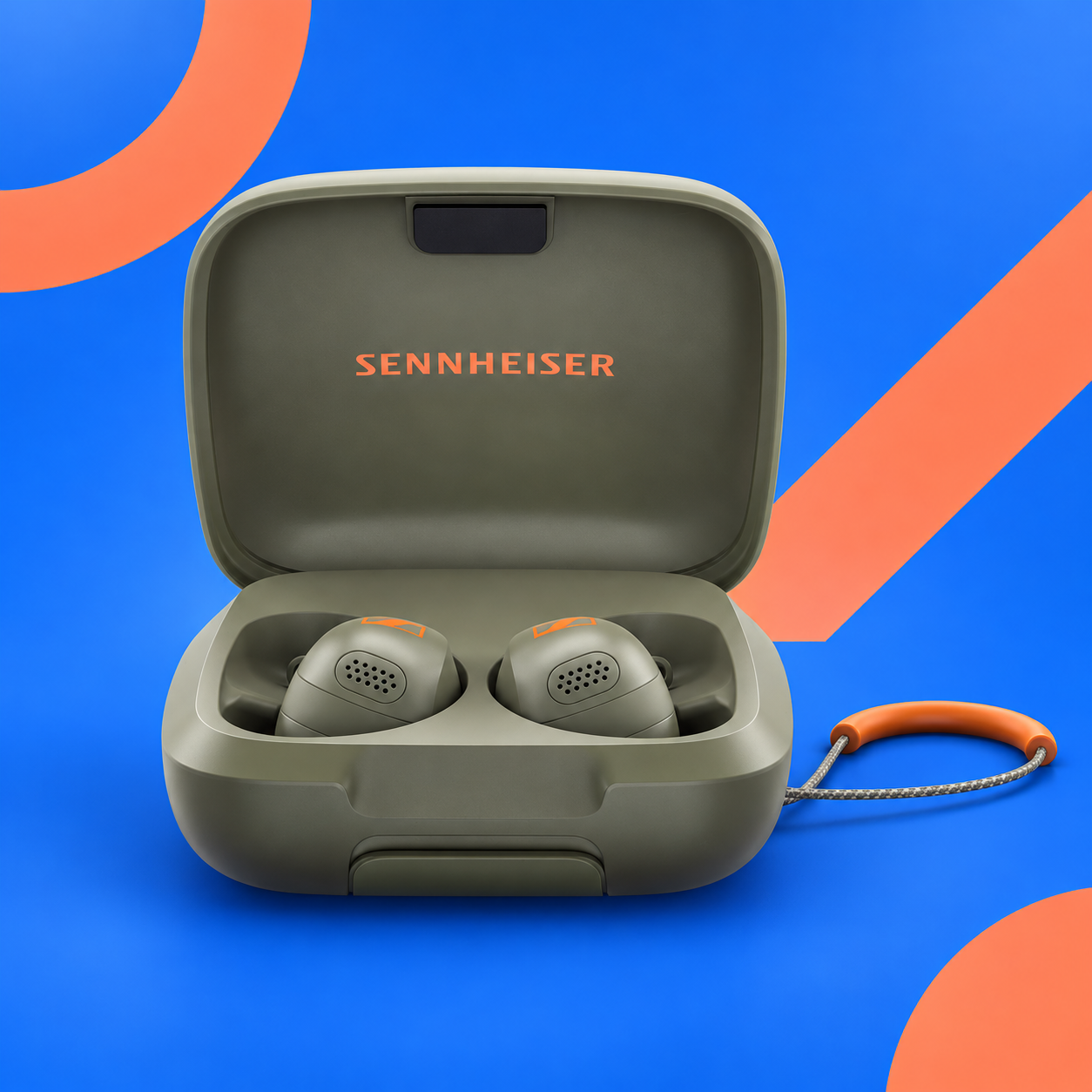 Ilustração gerada por IA de Sennheiser MOMENTUM Sport oliva