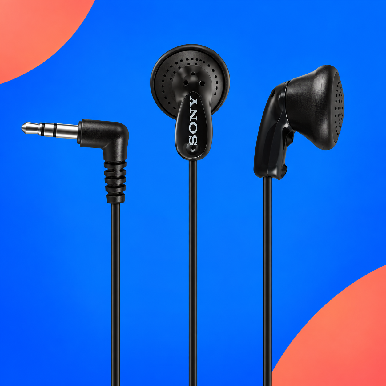 Ilustração gerada por IA de Sony MDR-E9LP preto