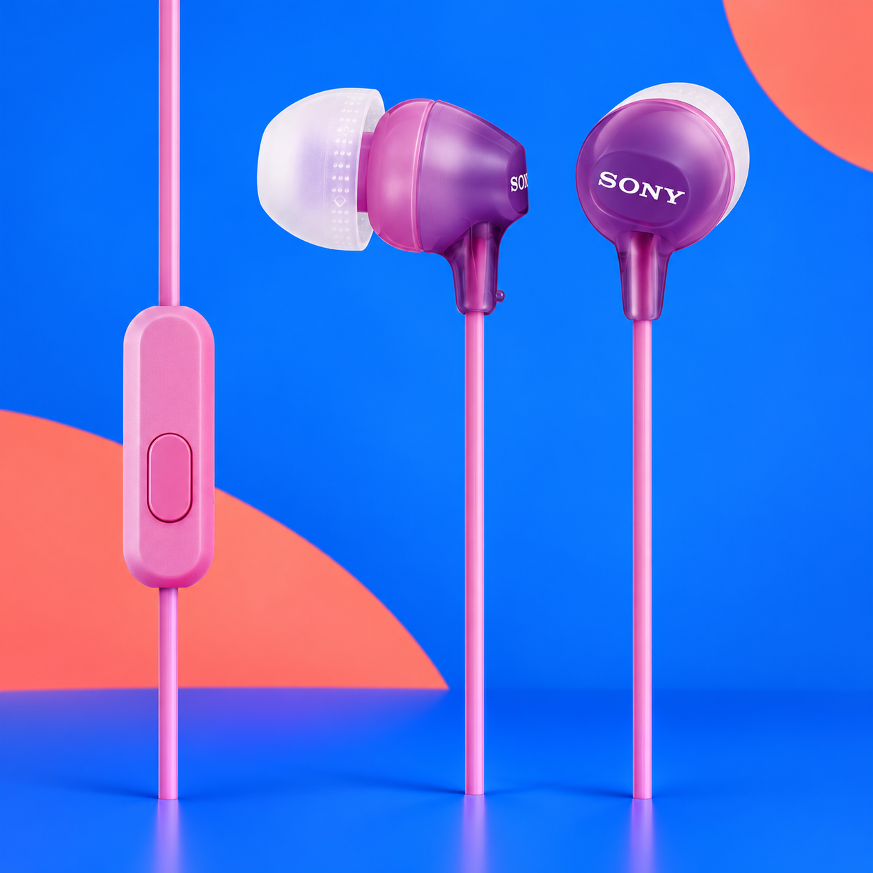 Ilustração gerada por IA de Sony MDR-EX15AP roxo