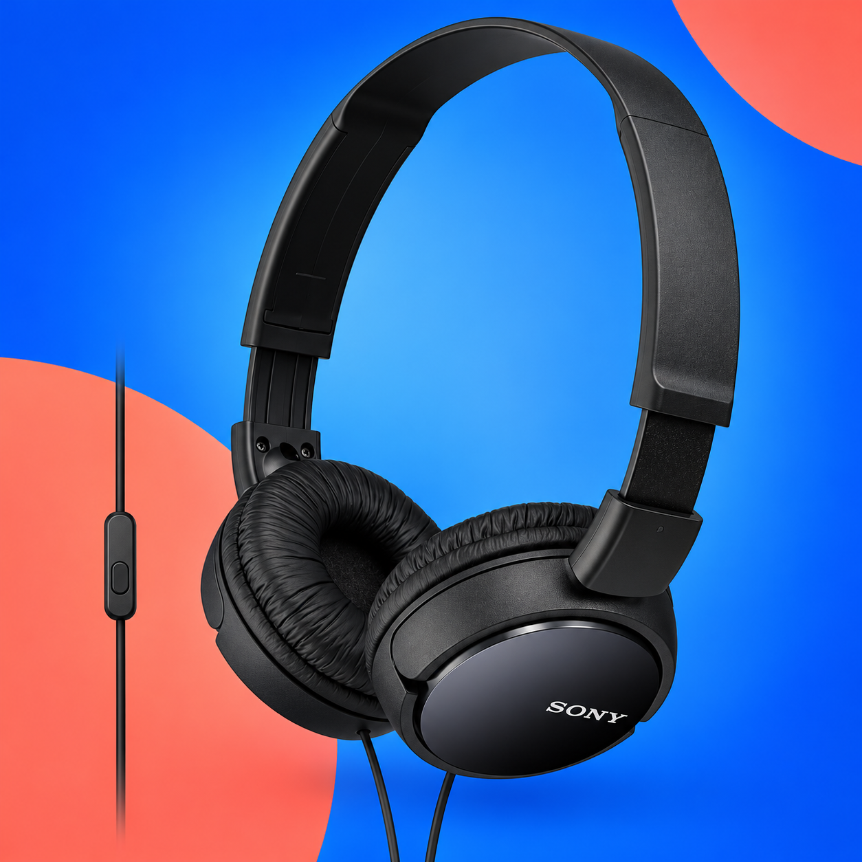 Ilustração gerada por IA de Sony MDR-ZX110AP preto