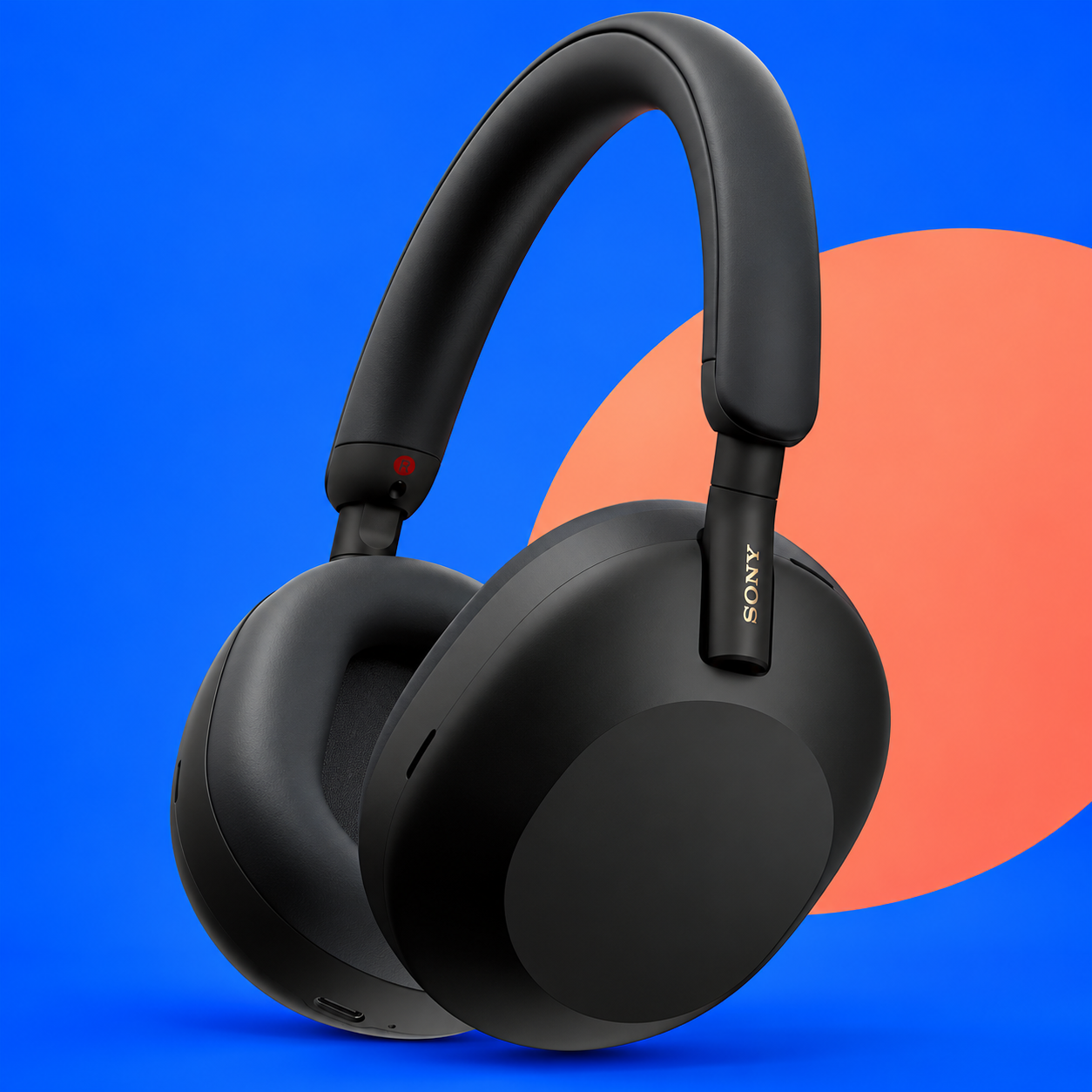 Ilustração gerada por IA de Sony WH-1000XM5 preto