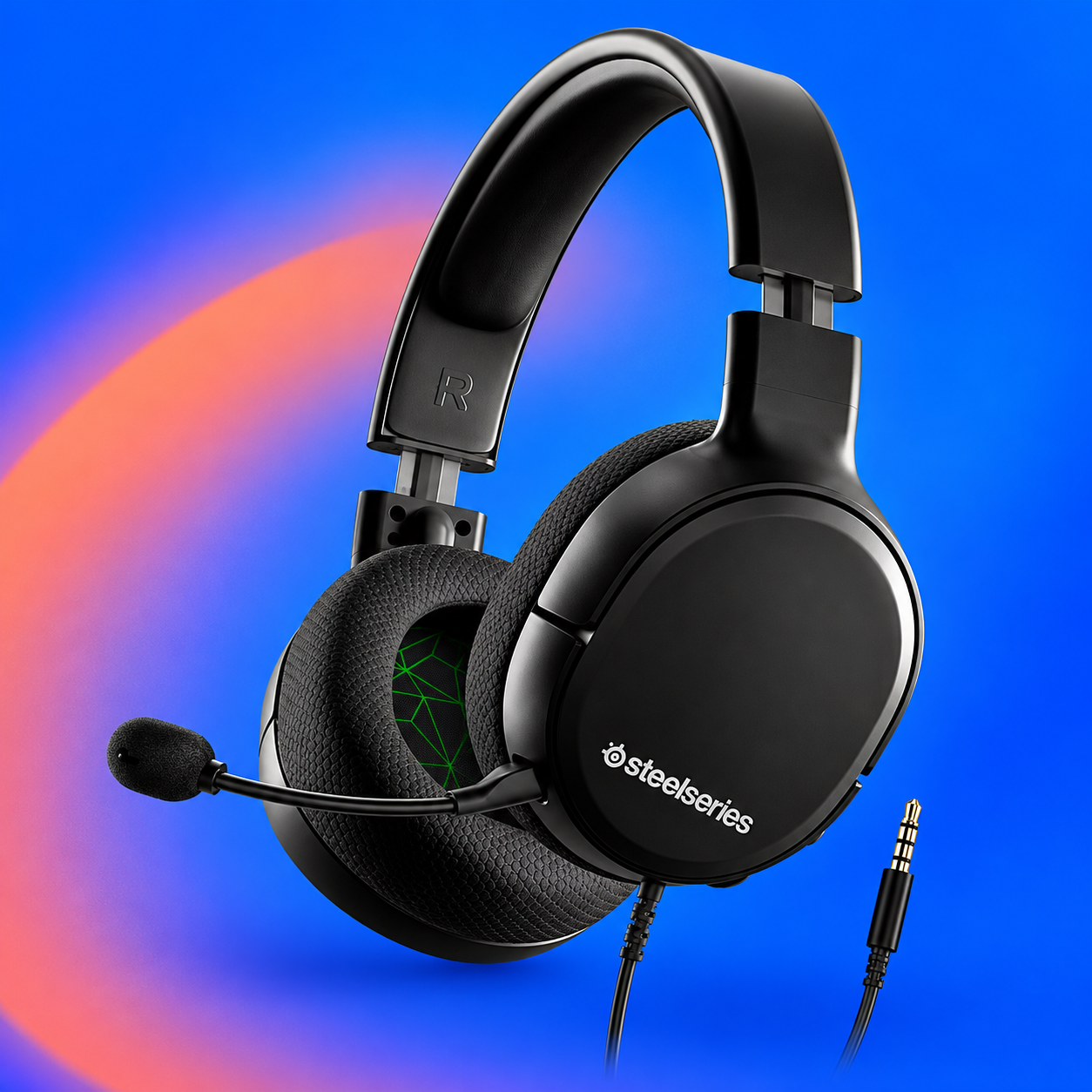 Ilustração gerada por IA de SteelSeries Arctis 1 com fio