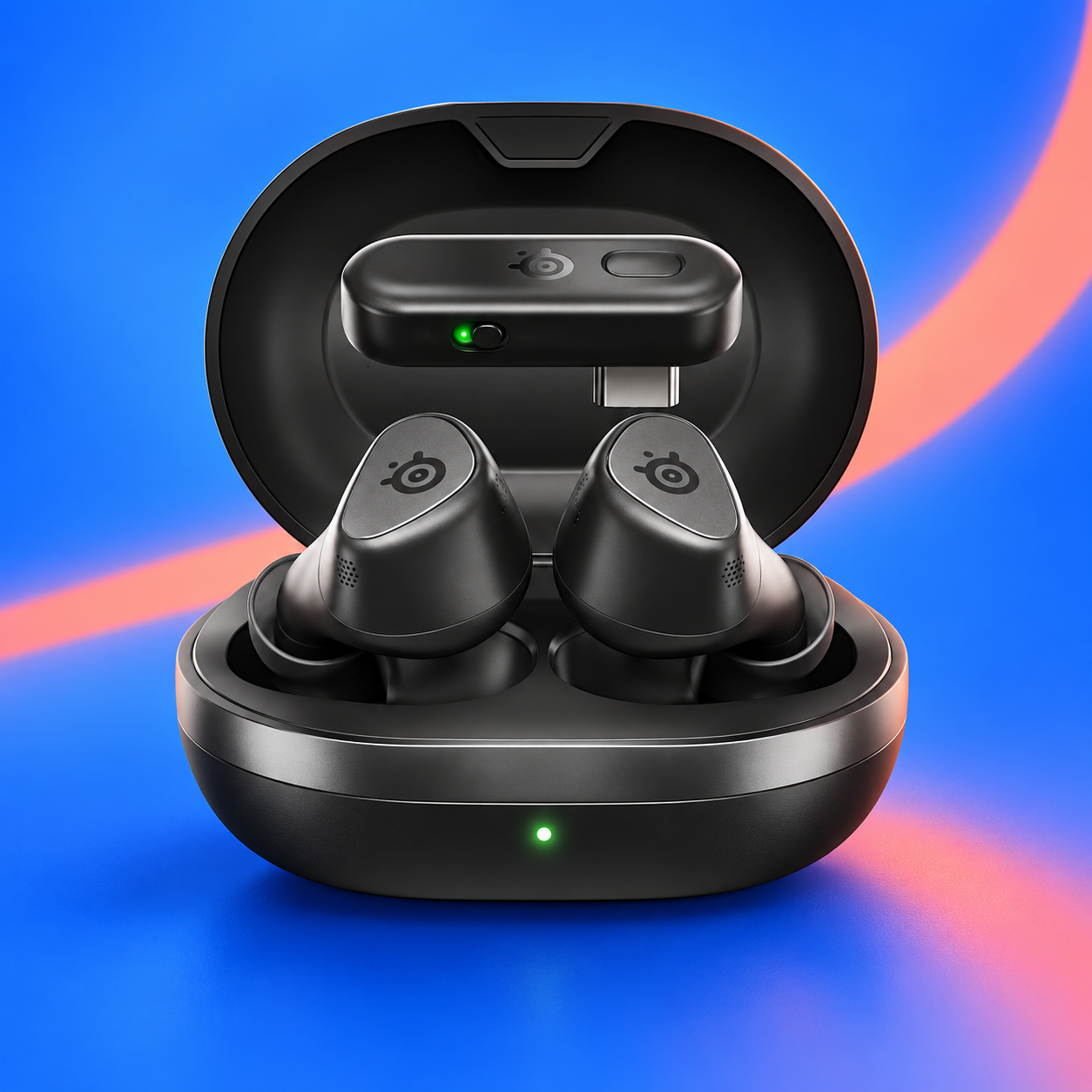 Ilustração gerada por IA de SteelSeries Arctis GameBuds para Xbox