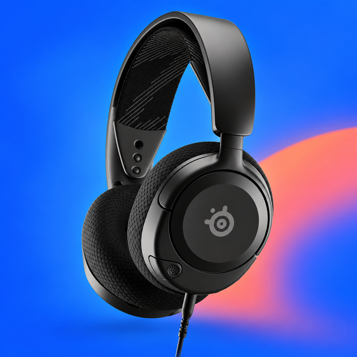 Ilustração gerada por IA de SteelSeries Arctis Nova 1 com fio