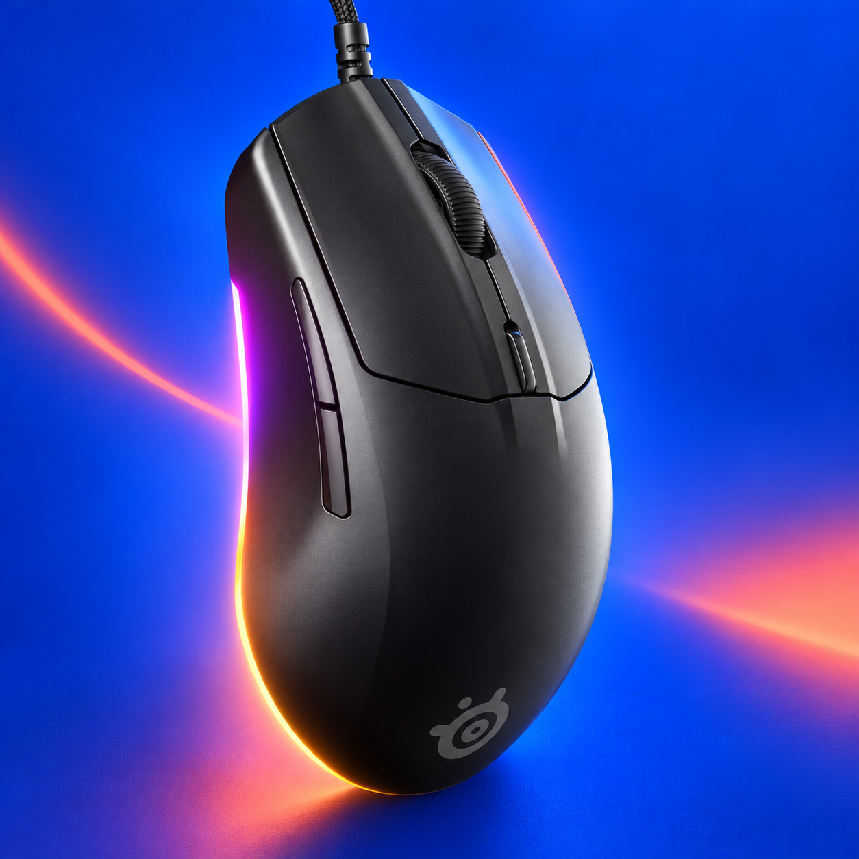 Ilustração gerada por IA de SteelSeries Rival 3 Gen 2 com fio