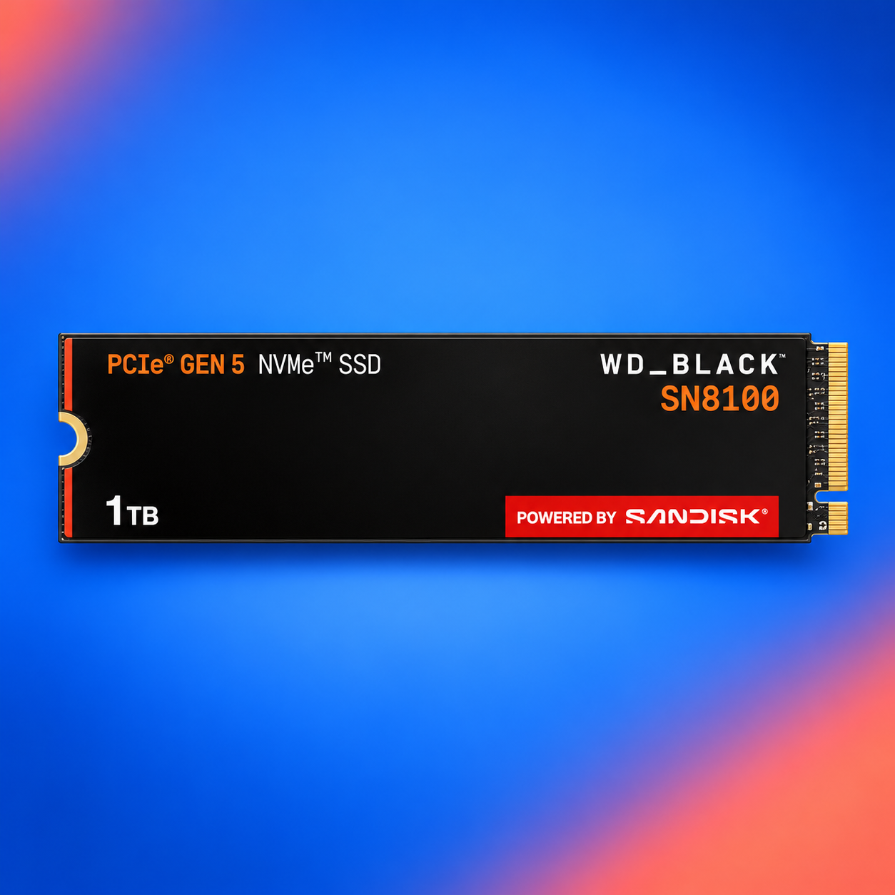 Ilustração gerada por IA de WD_BLACK SN8100 1 TB sem dissipador