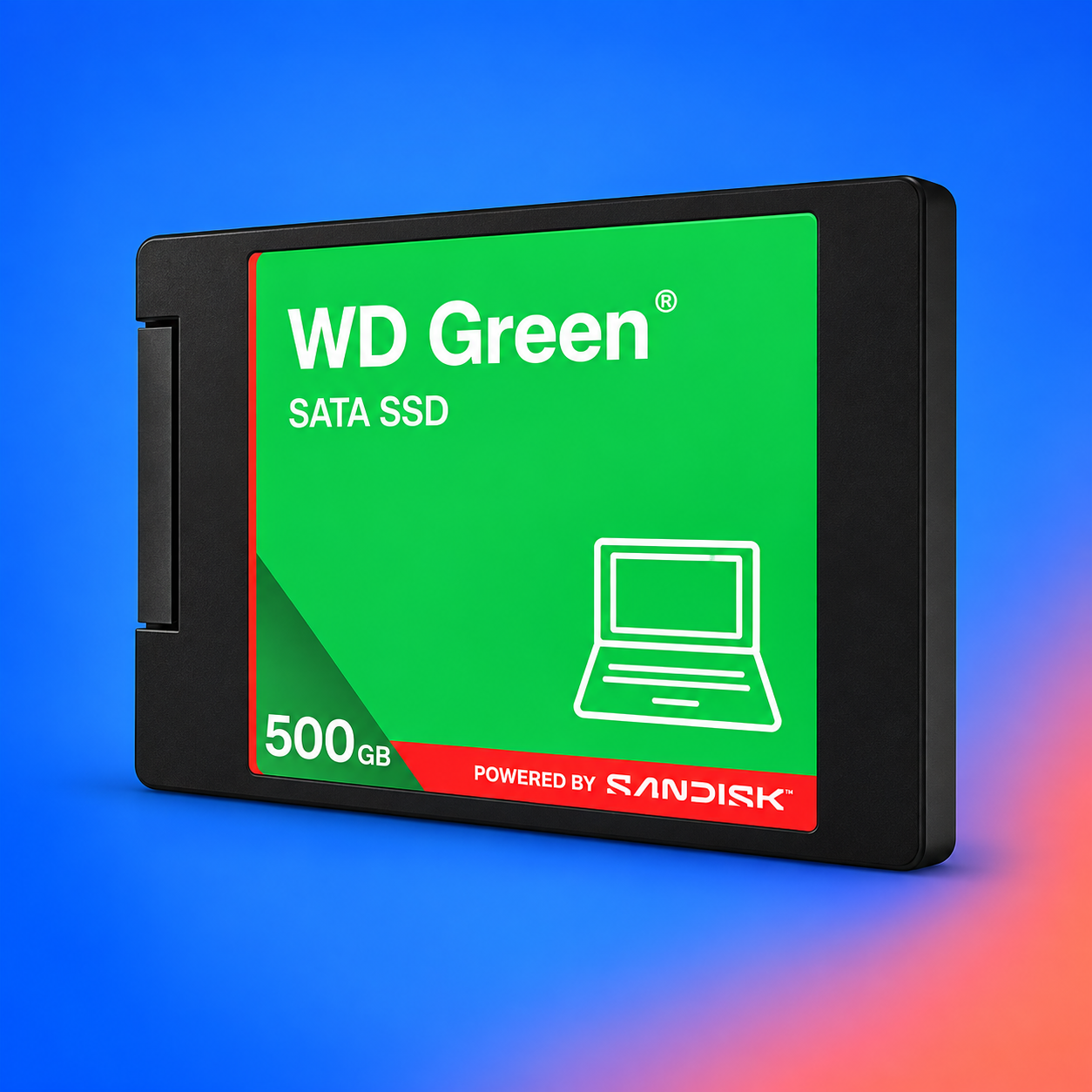 Ilustração gerada por IA de WD Green SATA 500 GB